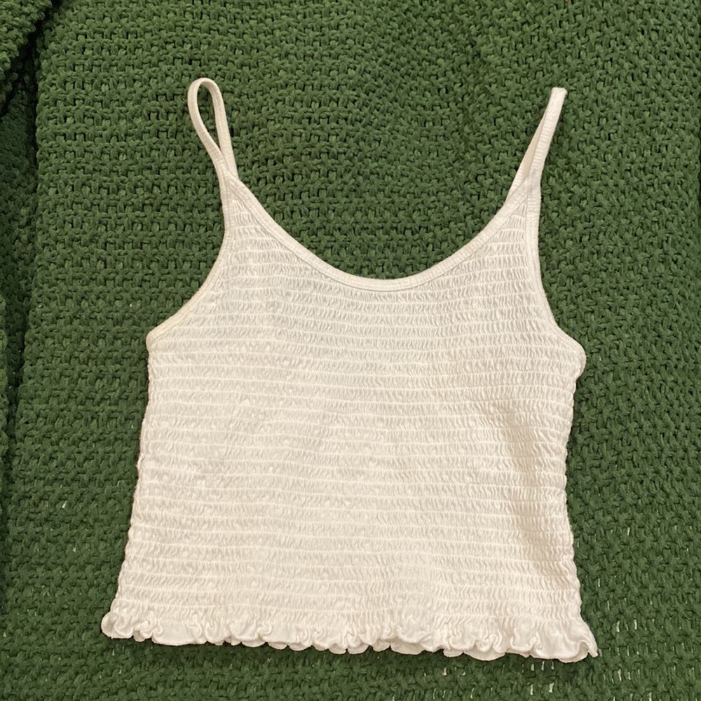 white ribbed tank top